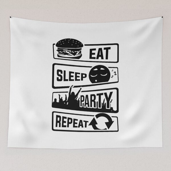 Item preview, Eat Sleep Party Repeat - Celebrate Fun Friends Fest designed and sold by anziehend.