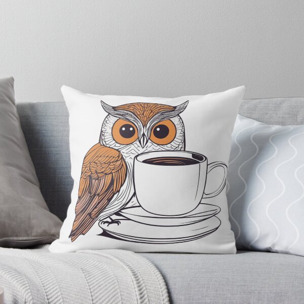 Item preview, Night Owl Drinking Coffee designed and sold by Merthh.