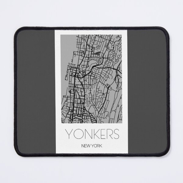 Item preview, Yonkers, New York: A Stylish Map & Typography Fusion - Black on Grey designed and sold by crispy-prints.