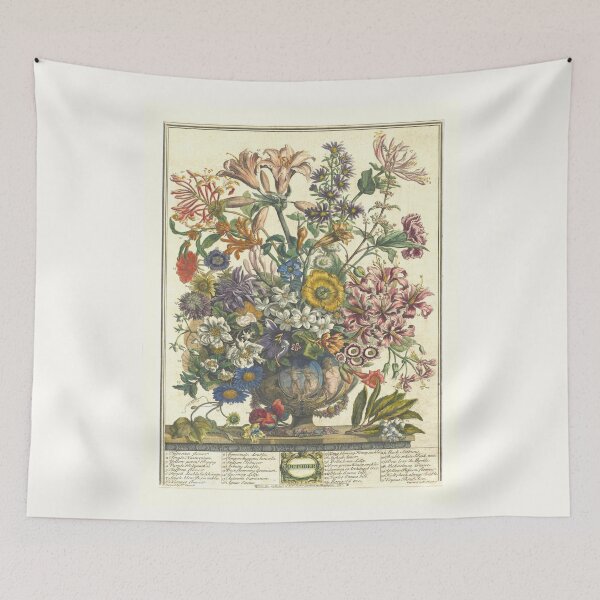 Item preview, October, from The Twelve Months of Flowers, by Robert Furber (1732) High definition designed and sold by MINDTHECHERRY.