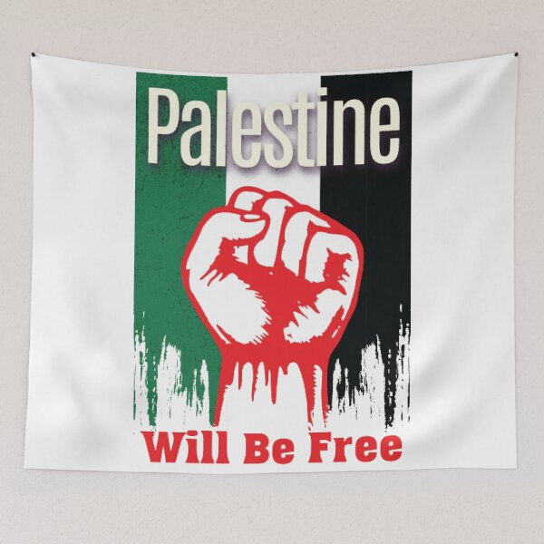 Item preview, PALESTINE WILL BE FREE | FREE Palestine |فلسطين حرة | Palestine flag designed and sold by Hagar Rabee.