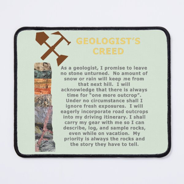 Item preview, Geologist's Creed (Updated) designed and sold by EzrasTrinkets.
