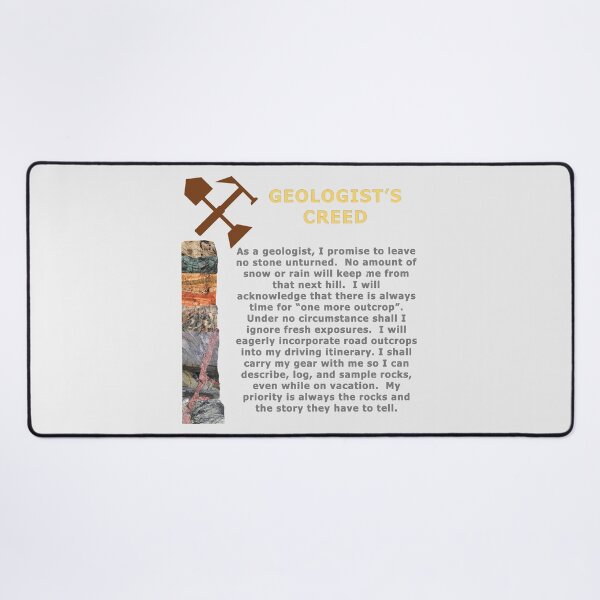 Item preview, Geologist's Creed (Updated) designed and sold by EzrasTrinkets.