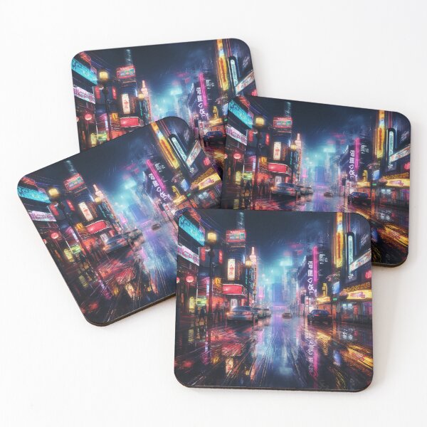Item preview, Futuristic Neon City designed and sold by DeesDeesigns.