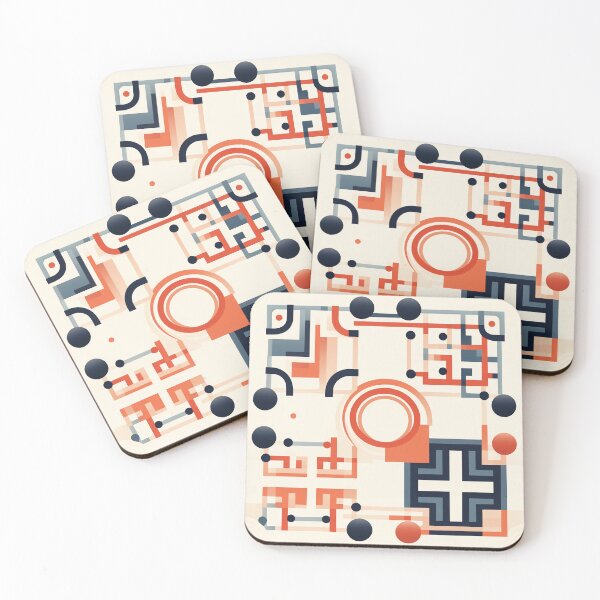 Item preview, Art Deco Blue Signals from Space designed and sold by ToonBrunnette.