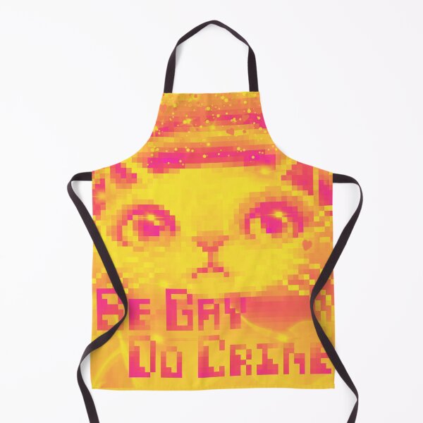 Item preview, Be Gay Do Crime Cat V2 Pixel Art designed and sold by HeatherUnderground.