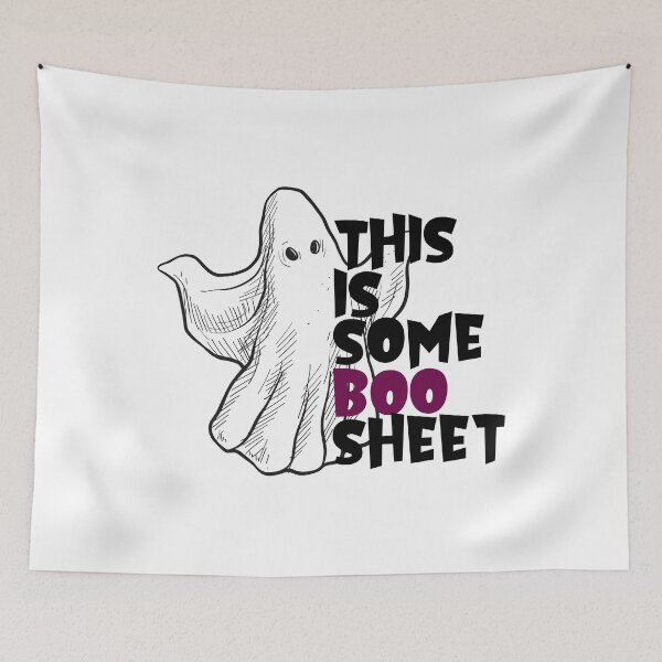 Item preview, This Is Some Boo Sheet Retro Halloween Costume Men Women designed and sold by Mayalogo.