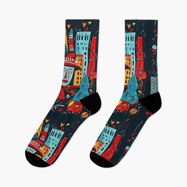 Item preview, New York New Year Holiday Fusion: Dynamic Christmas Inspired by Neo Expressionism and Cubism designed and sold by OlfactoART Studio.