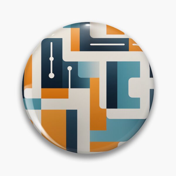 Item preview, Art Deco Blue & Orange Pattern designed and sold by ToonBrunnette.