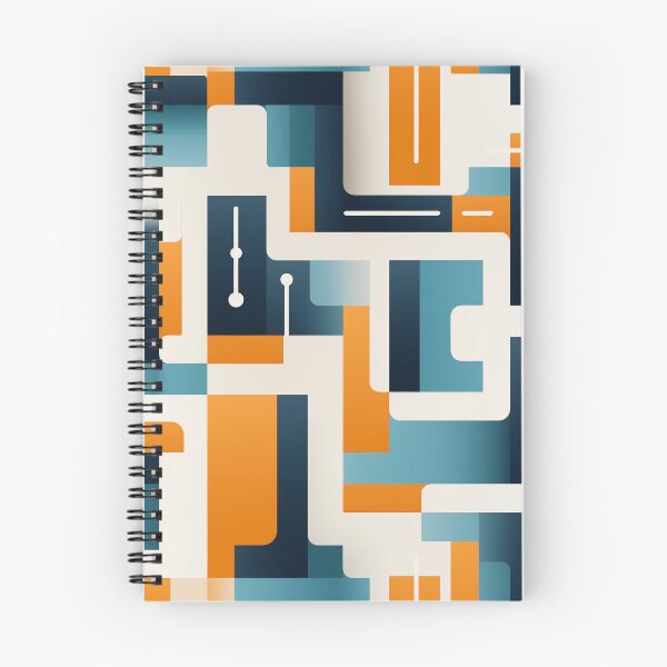 Item preview, Art Deco Blue & Orange Pattern designed and sold by ToonBrunnette.