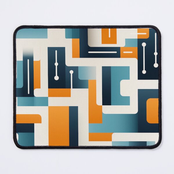 Item preview, Art Deco Blue & Orange Pattern designed and sold by ToonBrunnette.