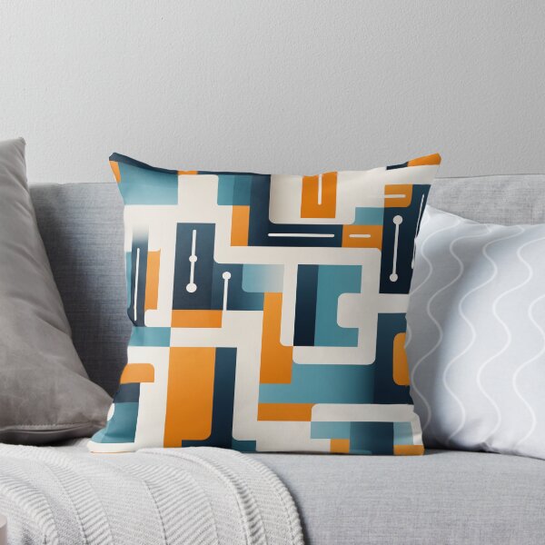 Item preview, Art Deco Blue & Orange Pattern designed and sold by ToonBrunnette.