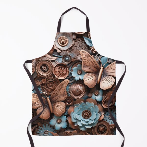 Item preview, Beautiful ornate metal flowers and butterflies art print designed and sold by dcrc.