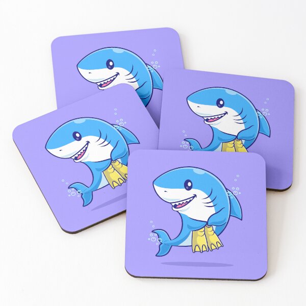 Item preview, Cute Shark Snorkeling Cartoon Vector Icon designed and sold by hjian8219.