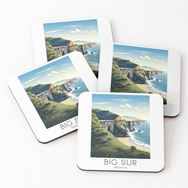 Item preview, A Vintage Travel Illustration of Big Sur - California - US designed and sold by GoodOldVintage.
