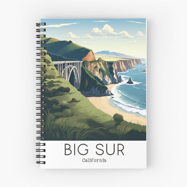 Item preview, A Vintage Travel Illustration of Big Sur - California - US designed and sold by GoodOldVintage.