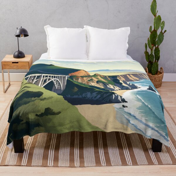 Item preview, A Vintage Travel Illustration of Big Sur - California - US designed and sold by GoodOldVintage.