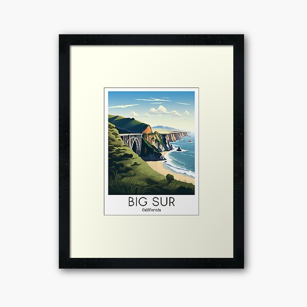 Item preview, A Vintage Travel Illustration of Big Sur - California - US designed and sold by GoodOldVintage.