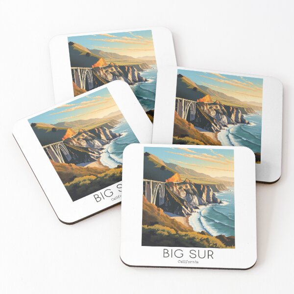 Item preview, A Vintage Travel Illustration of Big Sur - California - US designed and sold by GoodOldVintage.