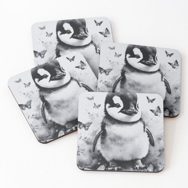 Item preview, Black And White Watercolor Penguin Design designed and sold by Nourch.