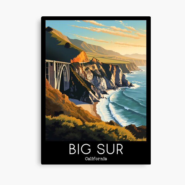 Item preview, A Vintage Travel Illustration of Big Sur - California - US designed and sold by GoodOldVintage.