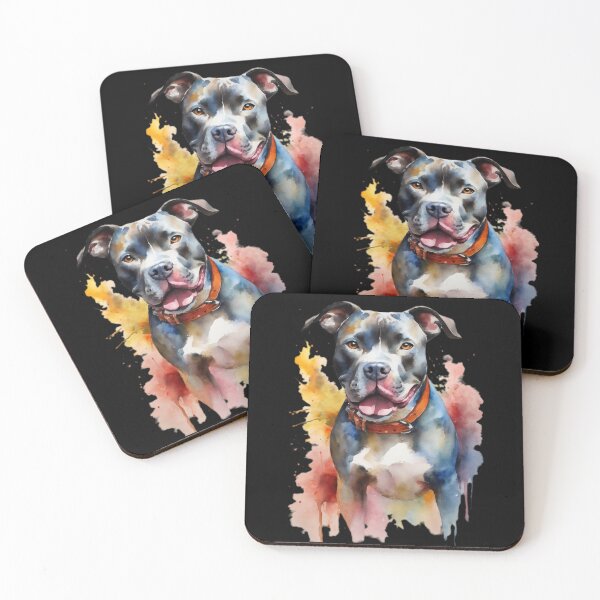 Item preview, Pitbull Watercolor designed and sold by CurioQuarry.