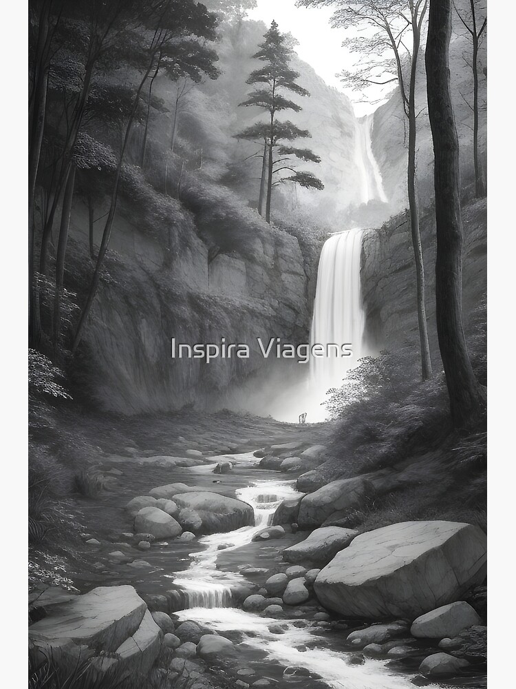 Waterfall | The pencil under drawing of the waterfall is alm… | Flickr