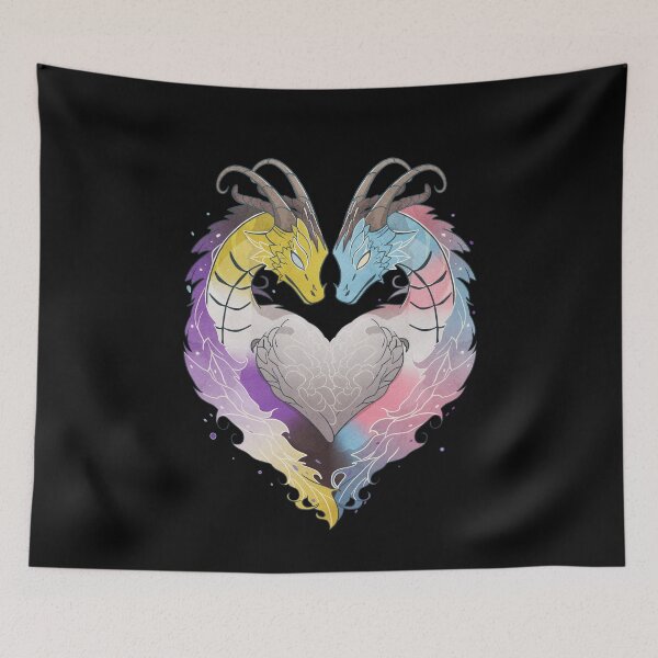 Item preview, Nonbinary Transgender Dragons LGBT Pride Flag designed and sold by Clara Hollins.
