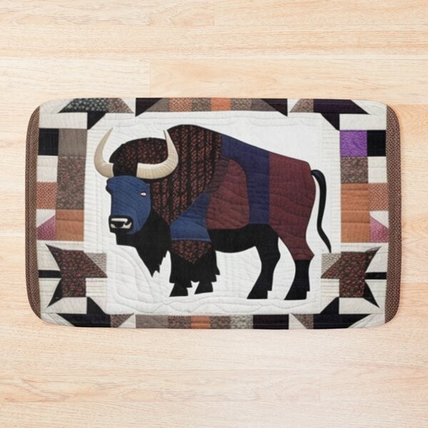 Item preview, Buffalo Patchwork quilt  designed and sold by Roxburylane.