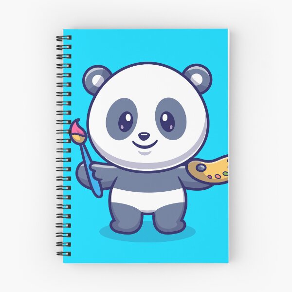 Item preview, Cute Panda Painting Cartoon Vector Icon designed and sold by hjian8219.
