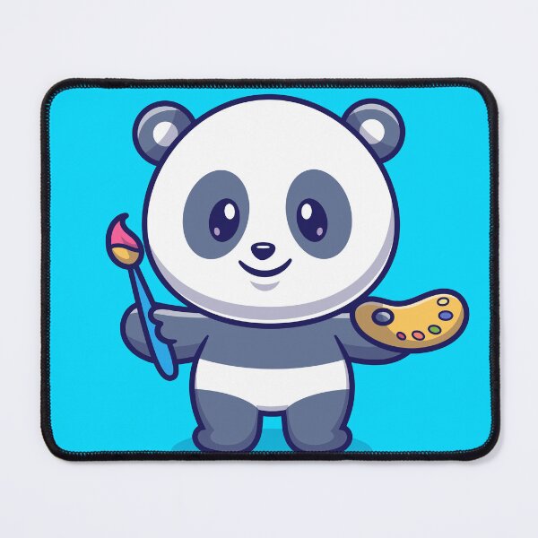 Item preview, Cute Panda Painting Cartoon Vector Icon designed and sold by hjian8219.