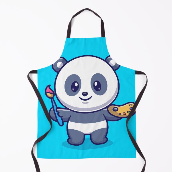 Item preview, Cute Panda Painting Cartoon Vector Icon designed and sold by hjian8219.
