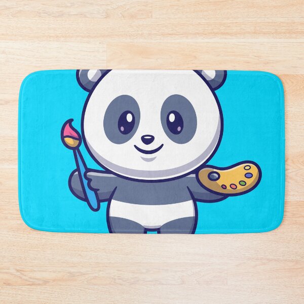 Item preview, Cute Panda Painting Cartoon Vector Icon designed and sold by hjian8219.