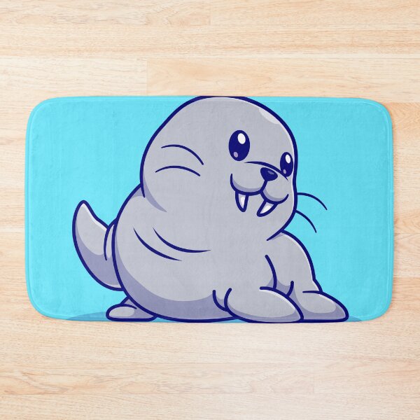 Item preview, Cute Walrus Waving Hand Cartoon Vector Icon designed and sold by hjian8219.