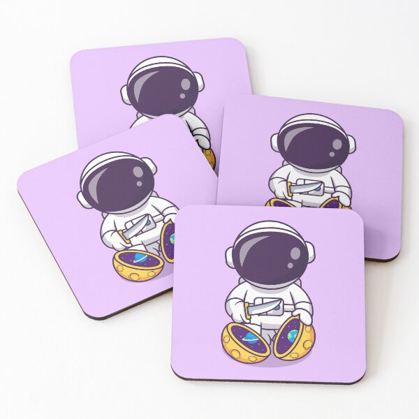 Item preview, Cute Astronaut Slashing Moon with Knife Cartoon Vector Icon designed and sold by hjian8219.