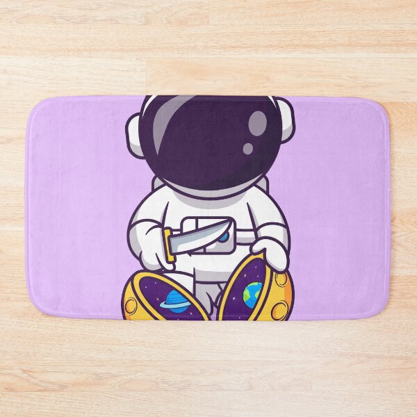 Item preview, Cute Astronaut Slashing Moon with Knife Cartoon Vector Icon designed and sold by hjian8219.