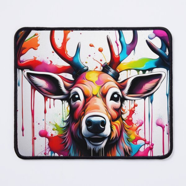Item preview, Reindeer Reverie: Festive Paint Drips designed and sold by javaoverride.