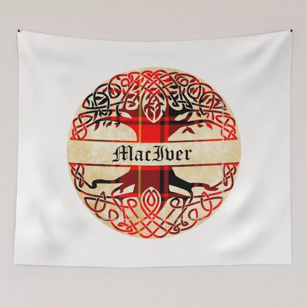 Item preview, MacIver Tree of Life Clan Scottish Surname tartan designed and sold by BagTown Clans.