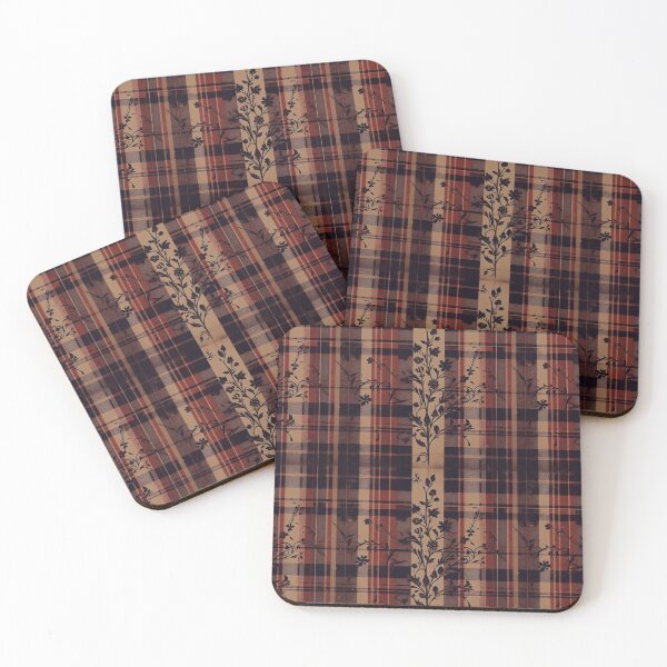 Item preview, Vintage Victorian Brown Floral Tartan designed and sold by SamJanner.