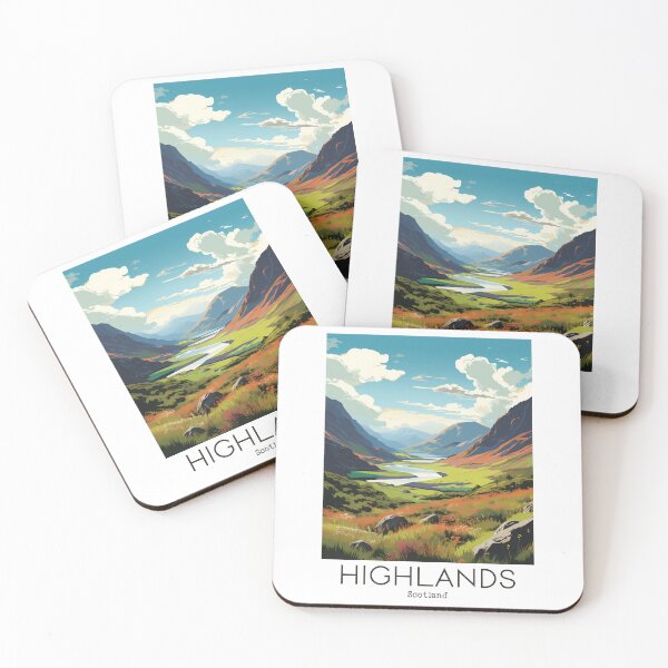 Item preview, A Vintage Travel Illustration of the Highlands - Scotland  designed and sold by GoodOldVintage.