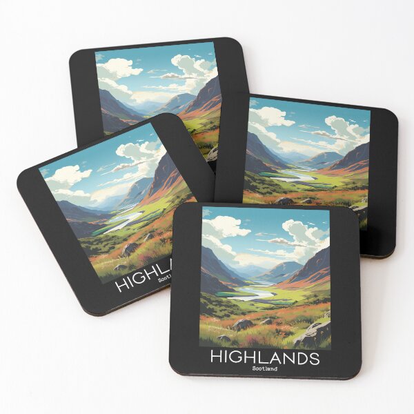 Item preview, A Vintage Travel Illustration of the Highlands - Scotland  designed and sold by GoodOldVintage.