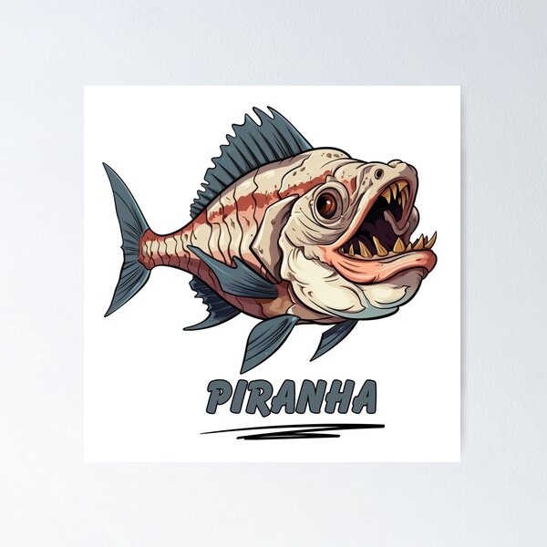 Piranha - fierce and ugly Poster for Sale by liana campbell