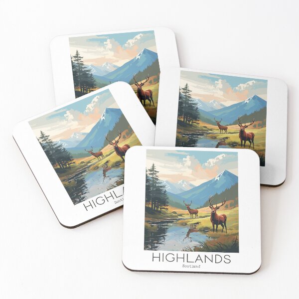 Item preview, A Vintage Travel Illustration of the Highlands - Scotland  designed and sold by GoodOldVintage.