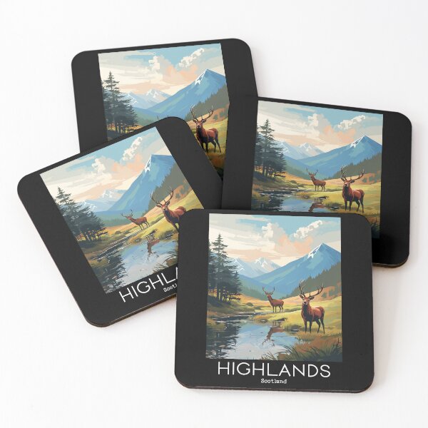 Item preview, A Vintage Travel Illustration of the Highlands - Scotland  designed and sold by GoodOldVintage.