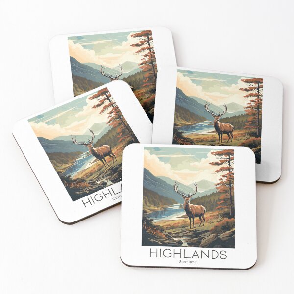 Item preview, A Vintage Travel Illustration of the Highlands - Scotland  designed and sold by GoodOldVintage.