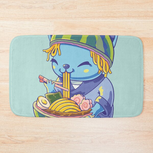 Item preview, Chibi cat eats ramen designed and sold by distressedkafe.