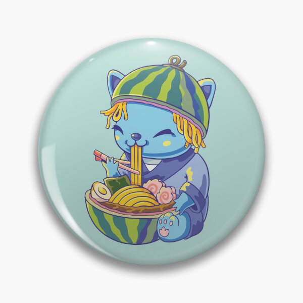 Item preview, Chibi cat eats ramen designed and sold by distressedkafe.