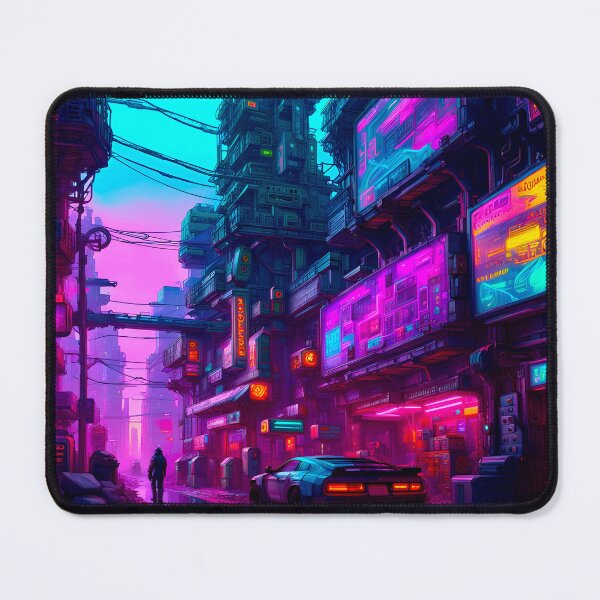 Item preview, Cyberpunk Inner City Street In Halloween designed and sold by Ink Art Design.