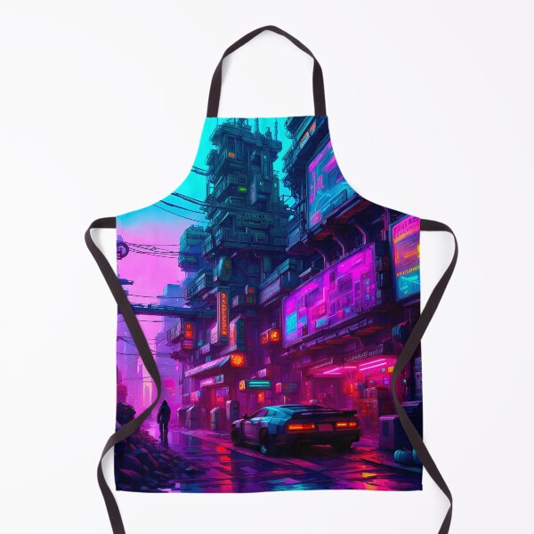 Item preview, Cyberpunk Inner City Street In Halloween designed and sold by Ink Art Design.