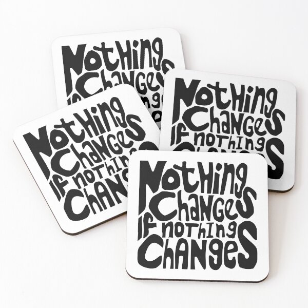 Item preview, Nothing Changes if Nothing Changes Black Hand Lettering designed and sold by wordznart.